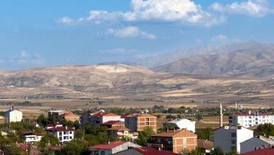 A picturesque view of Kovancılar, Elazığ with red-roofed houses and mountain landscape. — Unique and Profitable Business Idea