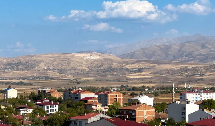 A picturesque view of Kovancılar, Elazığ with red-roofed houses and mountain landscape. — Unique and Profitable Business Idea